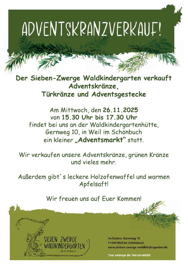 Adventskranzverkauf